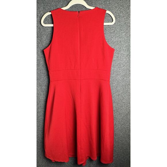 LIZ CLAIBORNE Women’s Red Sleeveless Midi Party Cocktail Dress Size 12 - Picture 8 of 10